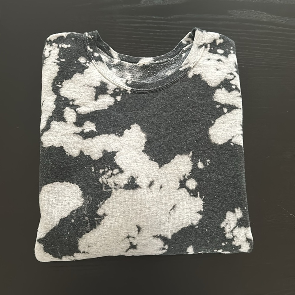 Urban outfitters urban renewal black and grey oversized crewneck.